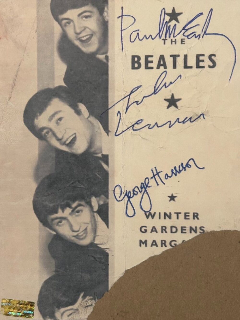 1963 - The Beatles Program Signed + LOA